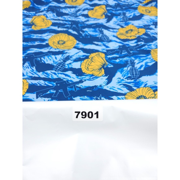 Savage Tacticians Hawaiian Shirt Men's XL Blue AOP Rifle Gernades Golf Military - Picture 8 of 8